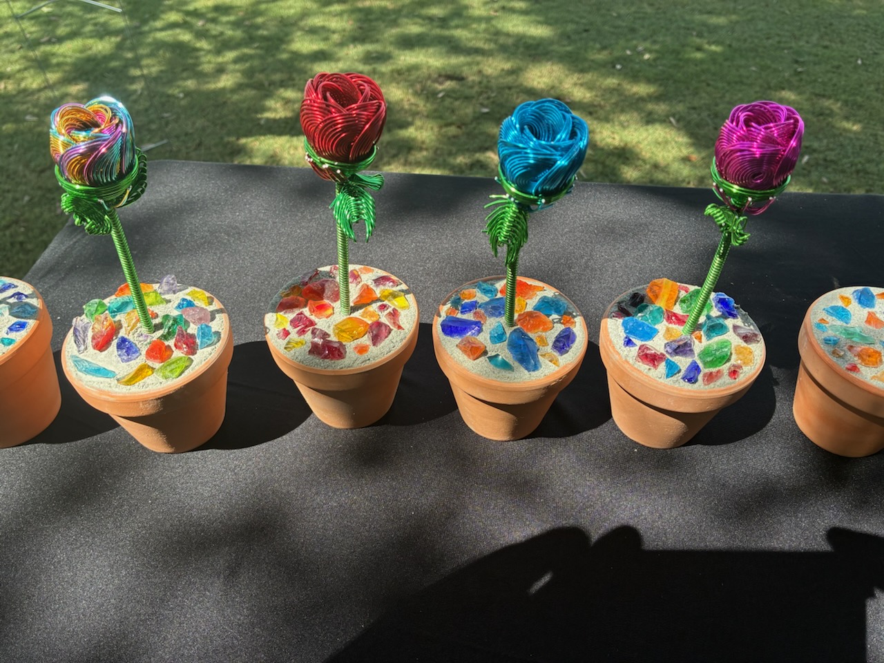 Tupac Rose handcrafted concrete art collection